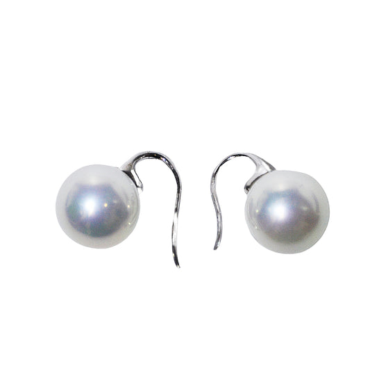 Synthetic Pearl Earclip - Silver