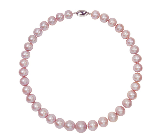 Graduated Freshwater Purple Pearl Necklace