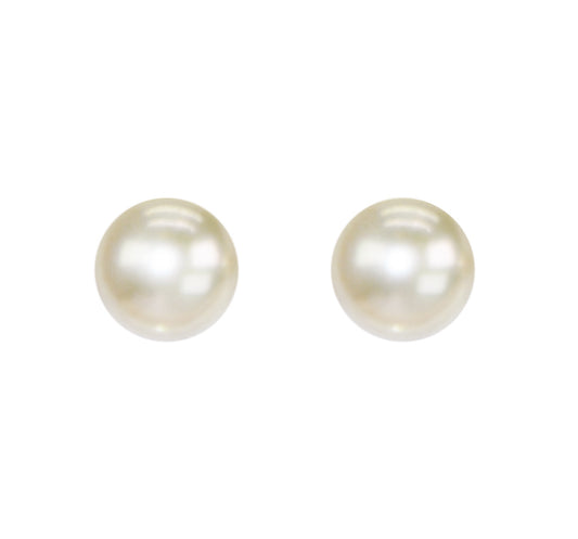 Southsea Golden Champagne Pearl Stud Earrings