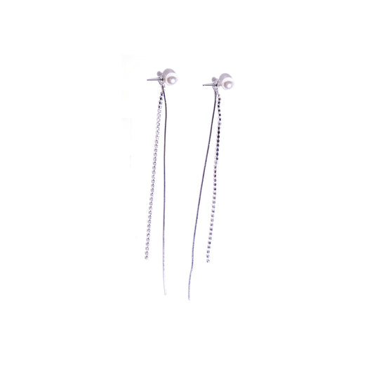 Synthetic pearl earrings