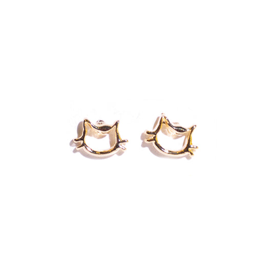 Cat head ear stud