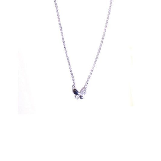 Butterfly silver necklace