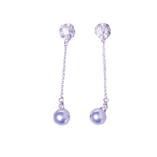 Synthetic pearl earrings