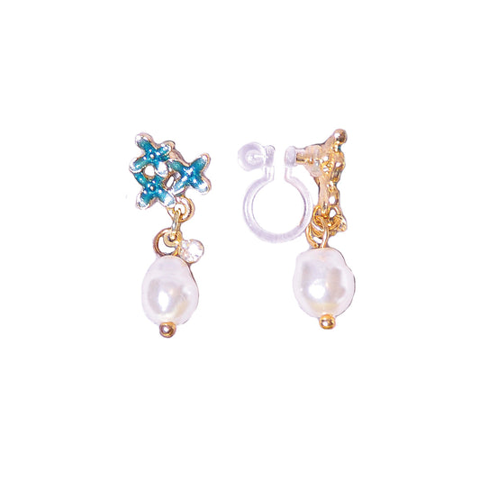 Synthetic pearl ear clip