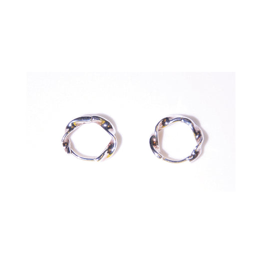 Silver hoop earrings