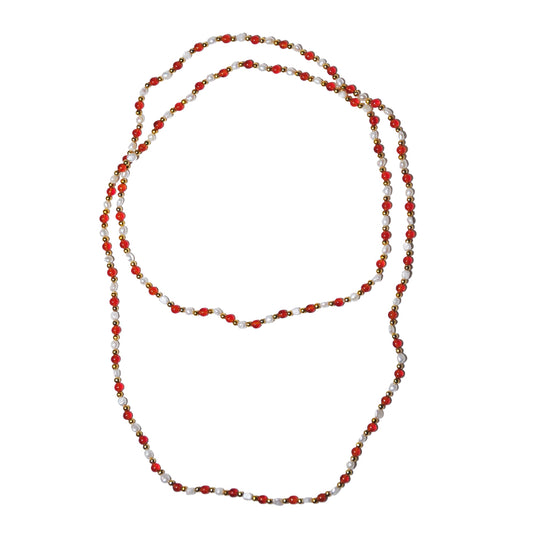 Fresh water pearl red beads Necklace