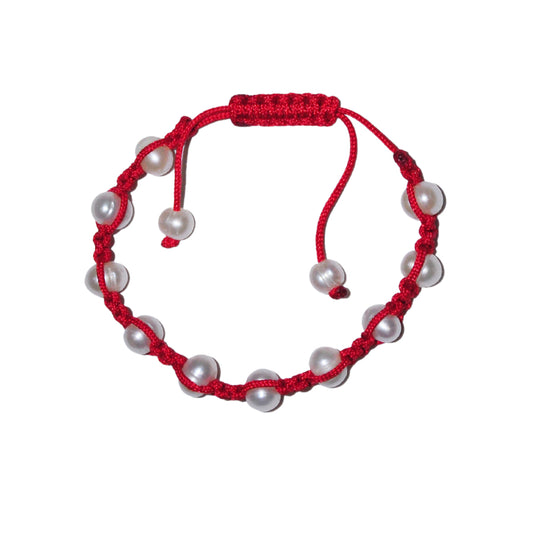 Fresh water red sling bracelet