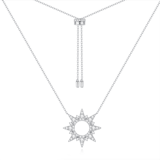 Sun star shape necklace