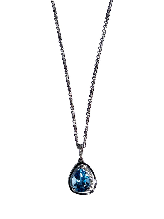 Blue topez necklace