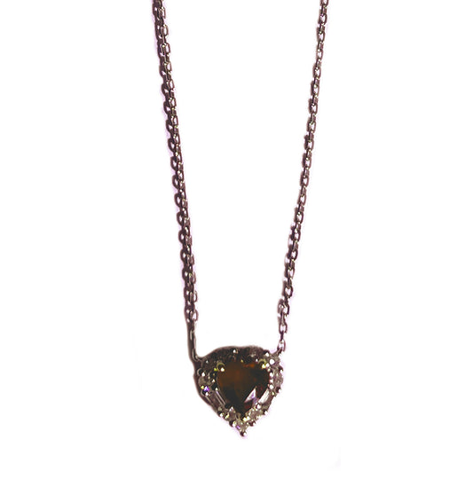 Heart shape ruby necklace